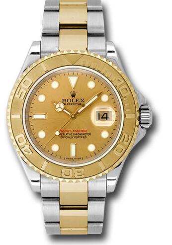Replica Rolex 16623 Steel and Yellow Gold Yacht-Master 40 Watch - Champagne Dial
